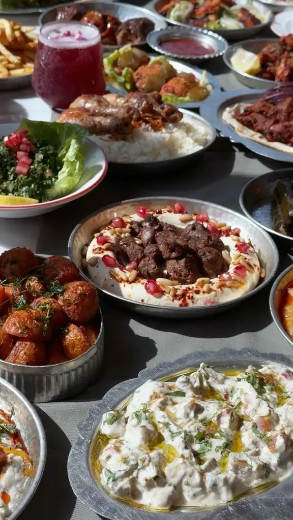 مهسّان: سفرة تركية أناضولية تتكون من حمص بالكباب وبطاطس وتبولة وطبق المانتي الشهير